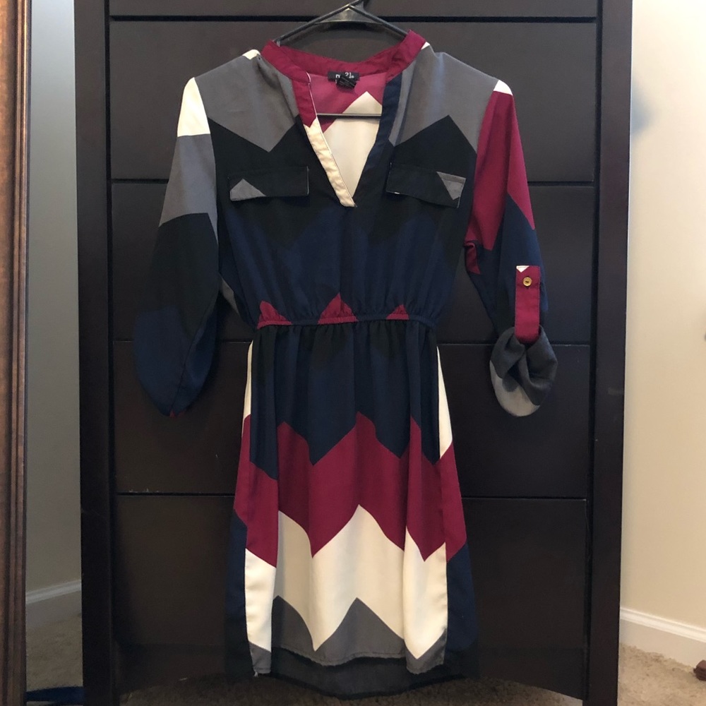 Cute Chevron Pattern Dress